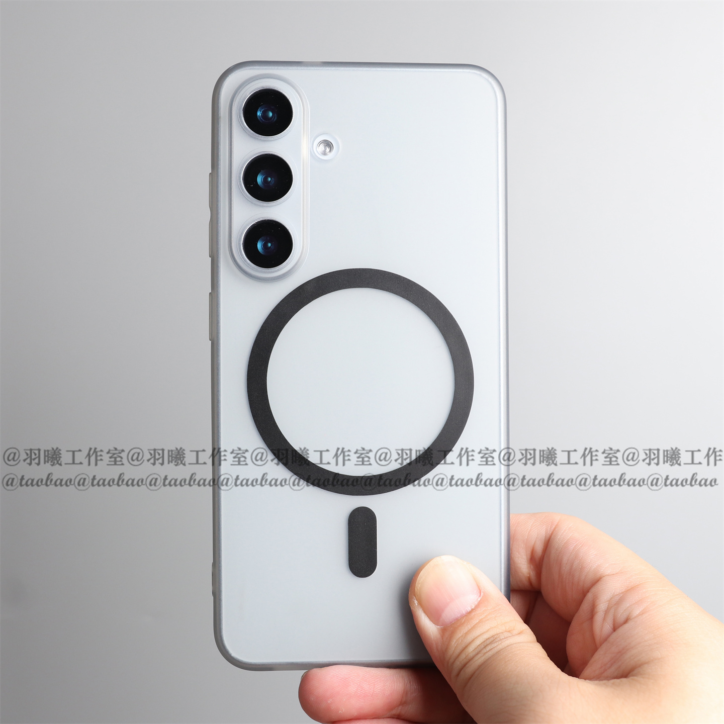 极简约轻薄透灰tpu软壳适用三星GalaxyS25Ultra手机壳S25+全包圆边硅胶套S24+半透明S23+磨砂白色MagSafe磁吸
