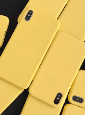 se柠檬黄色12适用苹果11promax手机壳iphone7/8plus软壳xr/xs套6s/13mini/14Plus硅胶15Pro