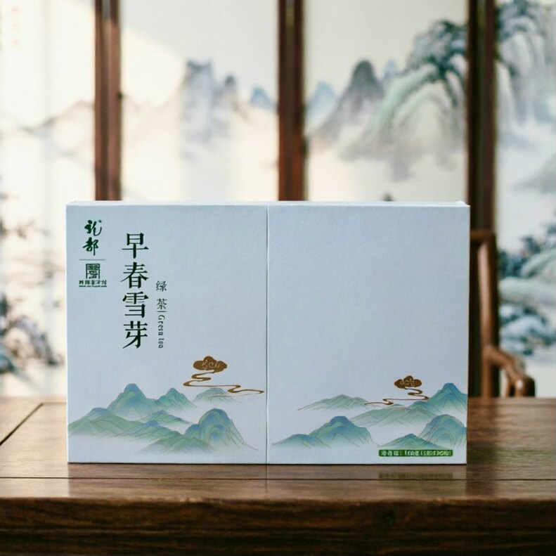 四川特产 2026年新茶龙都早春雪芽绿茶168g礼盒装送礼佳品
