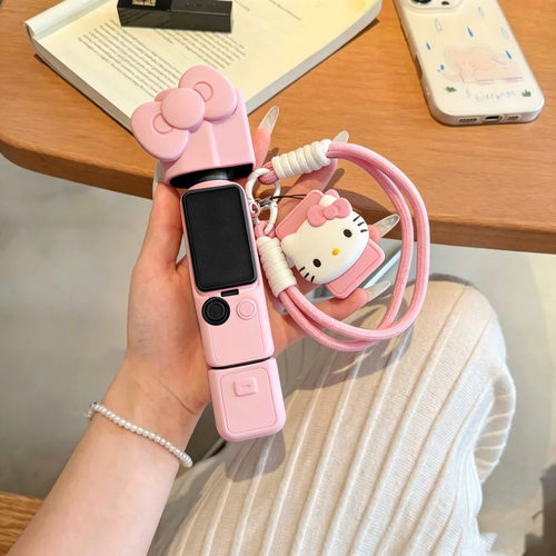卡通KT猫适用大疆pocket4硅胶软胶口袋相机配件运动相机保护套