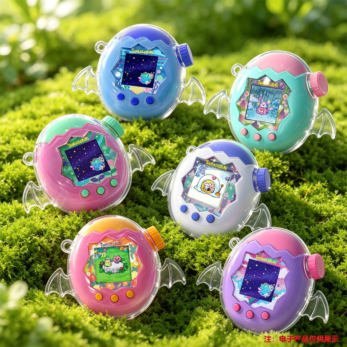 适用拓麻歌子Tamagotchi Paradise欢乐园保护壳小恶魔翅膀PC透明图片