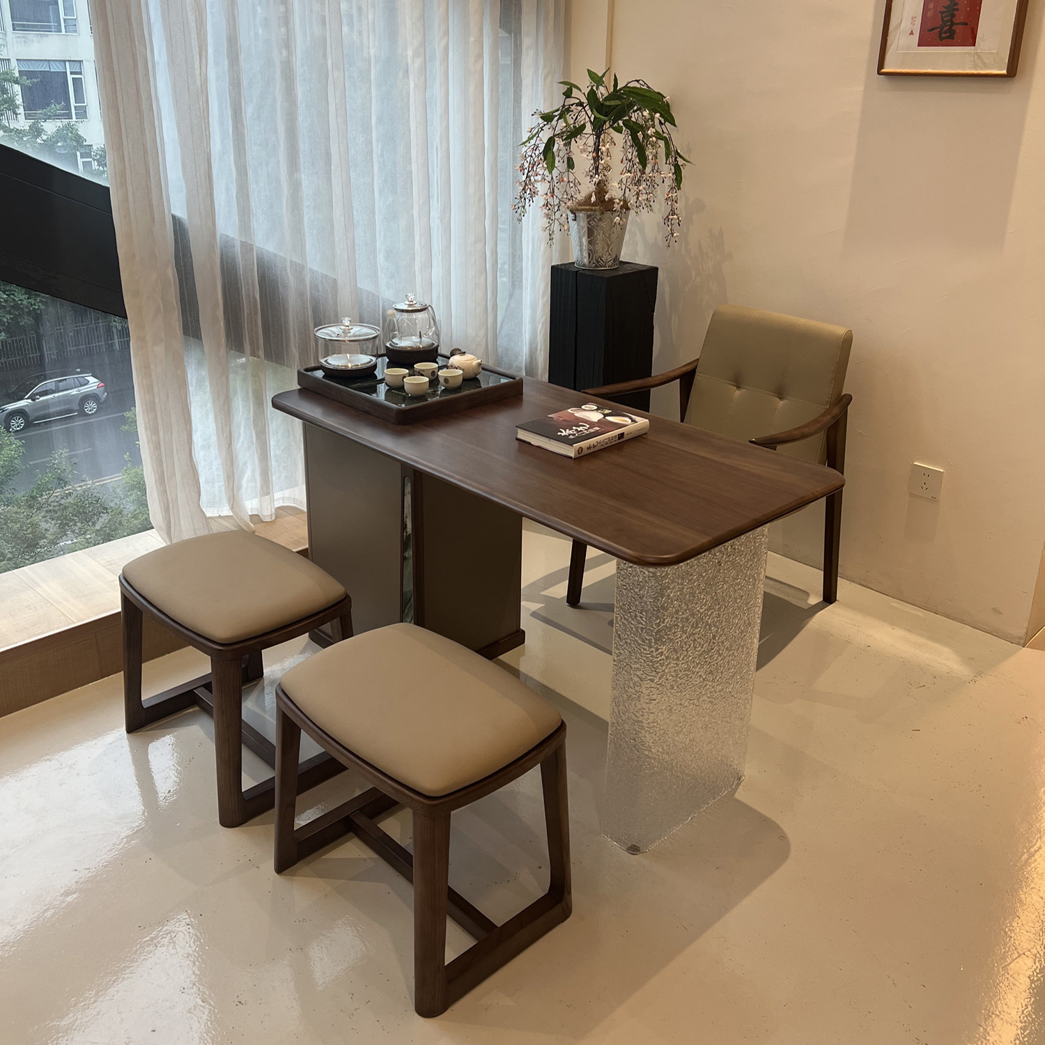 新中式实木茶桌椅组合现代简约禅意茶室小茶台泡茶桌喝茶书桌一体,住宅家具,家用茶台/茶桌,淘宝优惠券,粉丝福利购,淘宝优惠卷