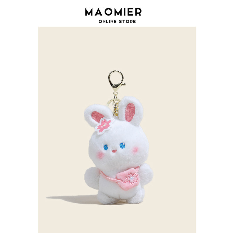 MAOMIER樱花兔子公仔包挂件