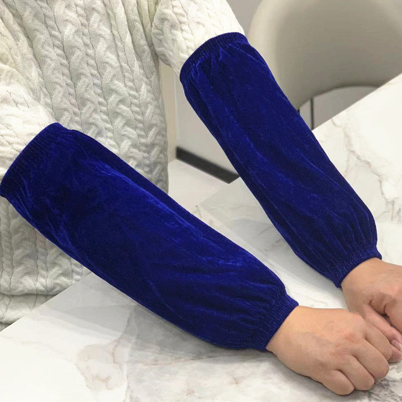 套袖秋冬季绒布长款袖套纯色男女袖套