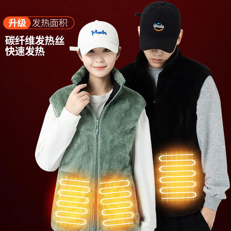 冬季女款珊瑚绒智能加热