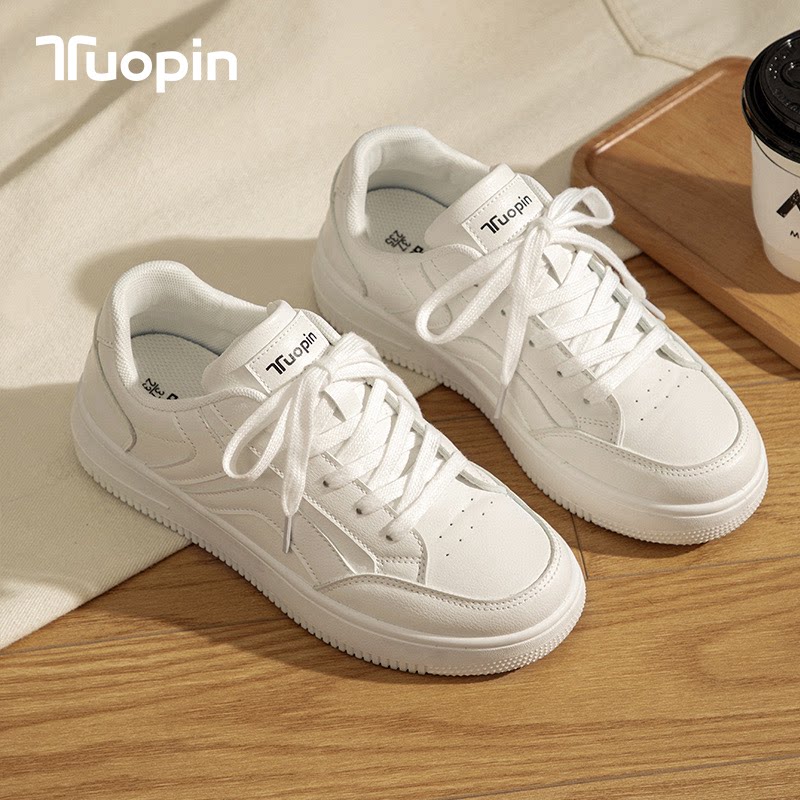 鮀品厚底小白鞋女款配裙子2026新款百搭ins潮鞋小众女生白色板鞋