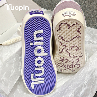 鮀品茄子鞋女2026新款爆款原创小众痛鞋百搭板鞋厚底增高紫色鞋子