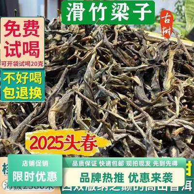 2025年云南普洱茶生茶古树茶滑竹梁子云南口粮茶叶自己喝促销