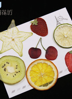 水果标本草莓橙子切片手工diy