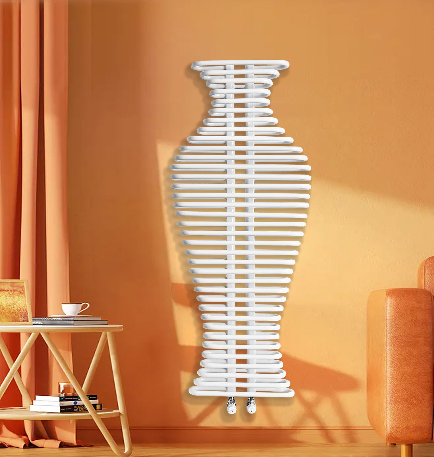 钢制暖气片家用水暖散热片立式集中供热新型暖气壁挂式艺术散热片