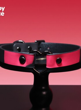 爱心温感变色桃心锁项圈choker