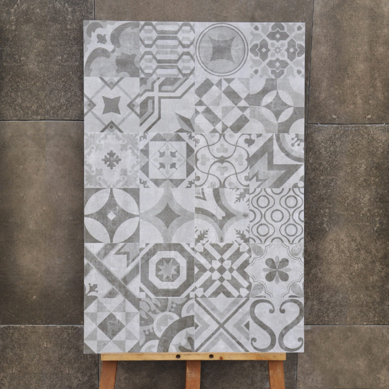 水泥北欧工业风灰色花砖花片阳台厨卫墙砖300x300背景墙仿古地砖