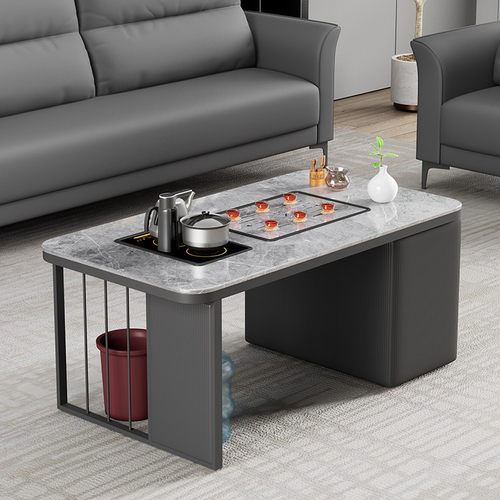 办公室亮光岩板功夫茶几包邮