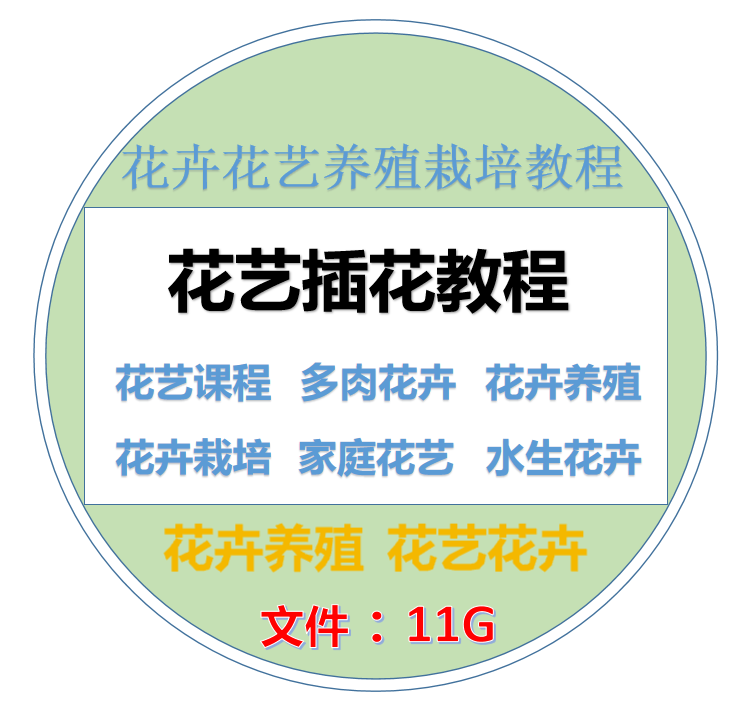 花艺插花教程 插花设计花艺教学设计素材/源文件