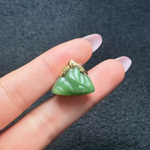 s925银和田玉吊坠-约17*20*11mm-多样性发货-F利-A4834