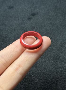 含辰砂工艺品朱砂戒指-约4*2mmY好- 多样性发货-A3713