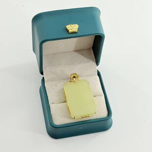 约33 YSP金 多样性发货 V558 7mm 18k和田玉无事牌吊坠