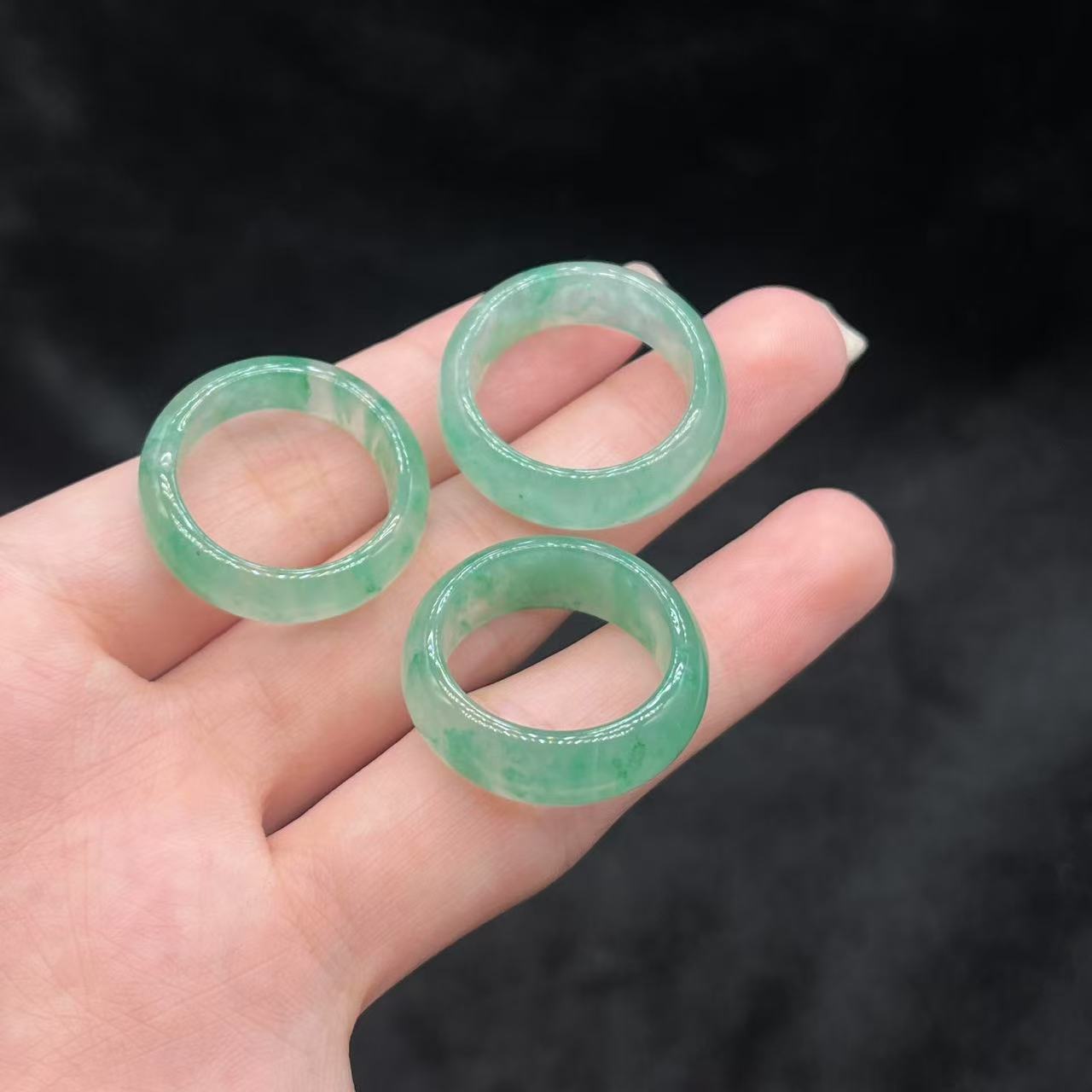 石英质玉独龙玉戒指-约6-8mm-多样性发货-圈口10-21-XFZC一Y1194