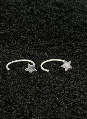 足银星星耳圈-多样性发货-B鑫- V1215