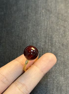 925琥珀戒指-约13mm-多样性发货-R祥-B3467