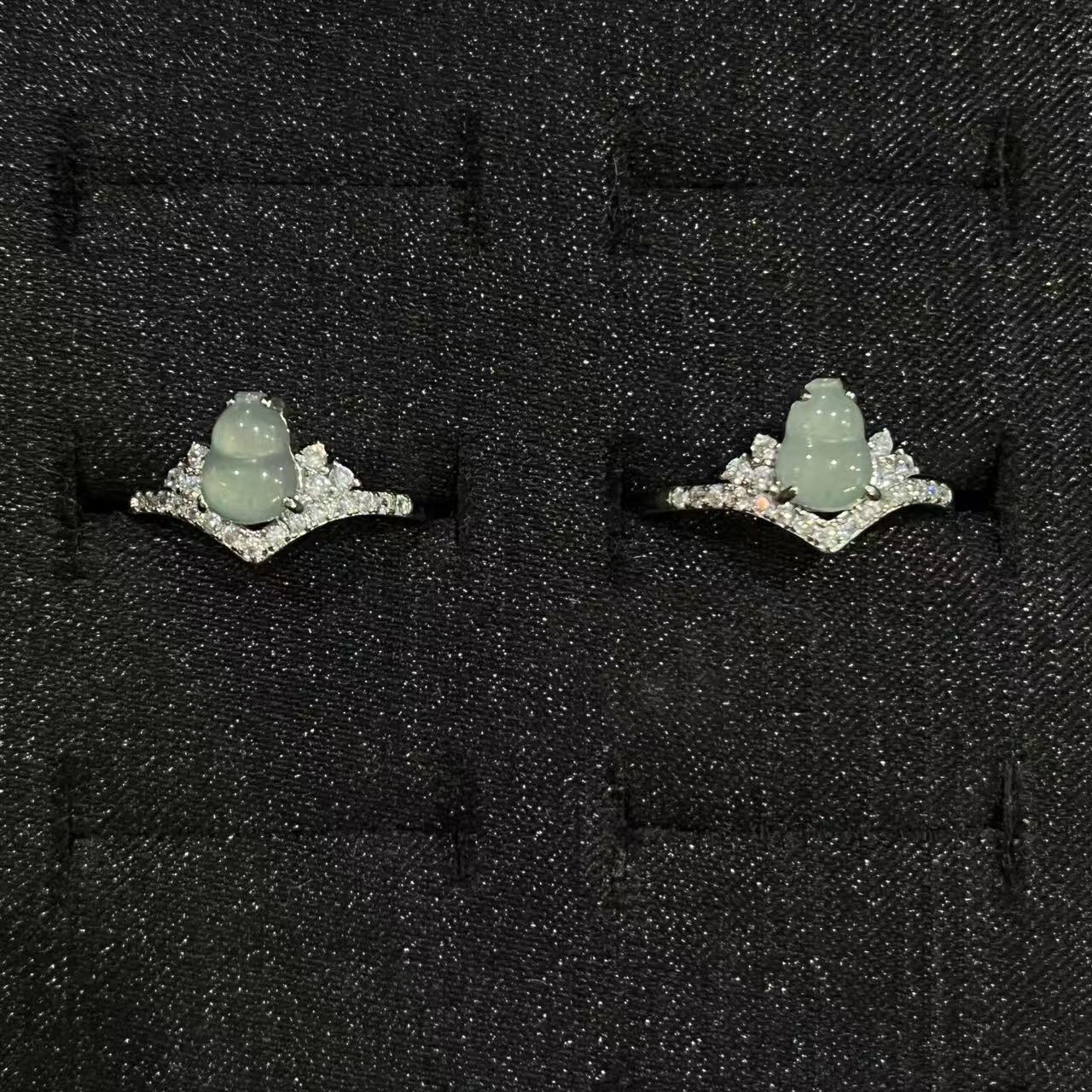 合金翡翠葫芦戒指-约6*8mm-多样性发货-YX吴Y2073