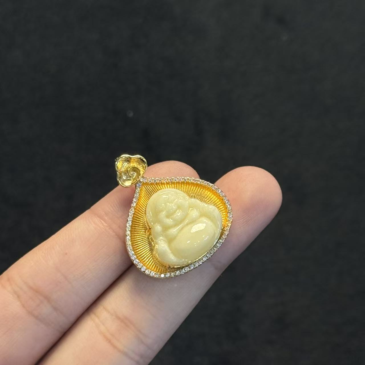 s925蜜蜡吊坠- 约28*24*10mm-多样性发货- F展 B2592