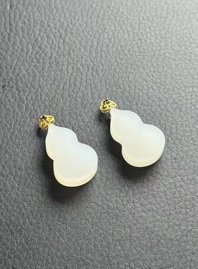 18k和田玉葫芦吊坠-约22*14*5mm-多样性发货-T明-Y3720