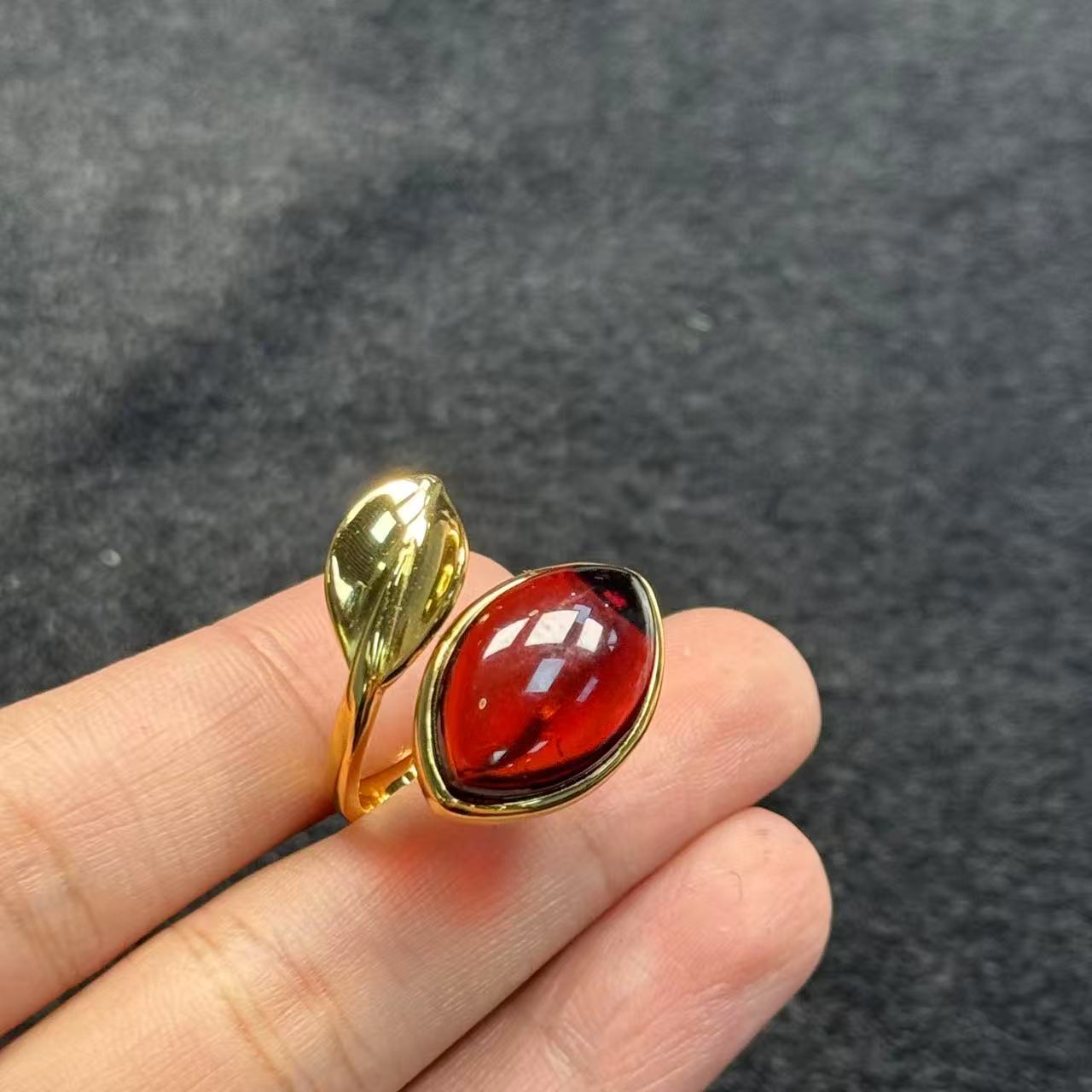 s925银血珀戒指-约20*12*7mm-多样性发货-L宝 B520