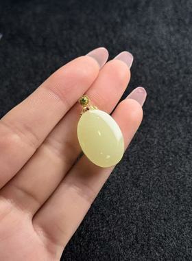 18K和田玉吊坠-约29×18×8mm-多样性发货-DY一-A5687