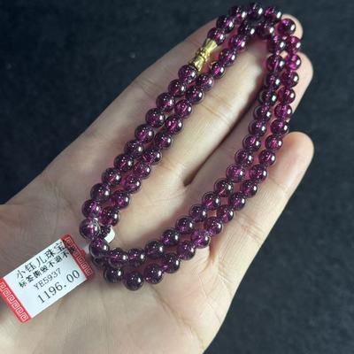 石榴石项链，约6mm，多样性发货-自家YE5937，B6607，k1