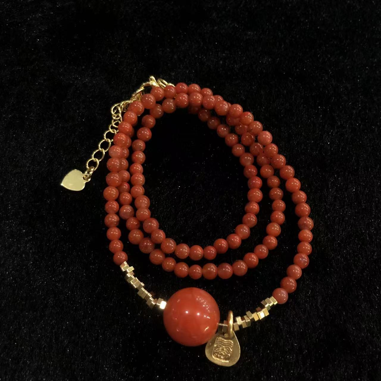 南红（玛瑙）南红圆珠项链-多样性发货-Q奥-B676