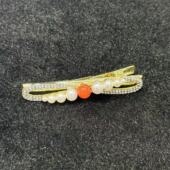 玛瑙 Z周 发夹 多样性发货 Y9625 约6mm 南红