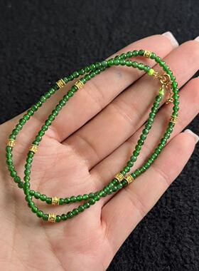 S925翡翠项链-约3mm-多样性发货-L银，B8373