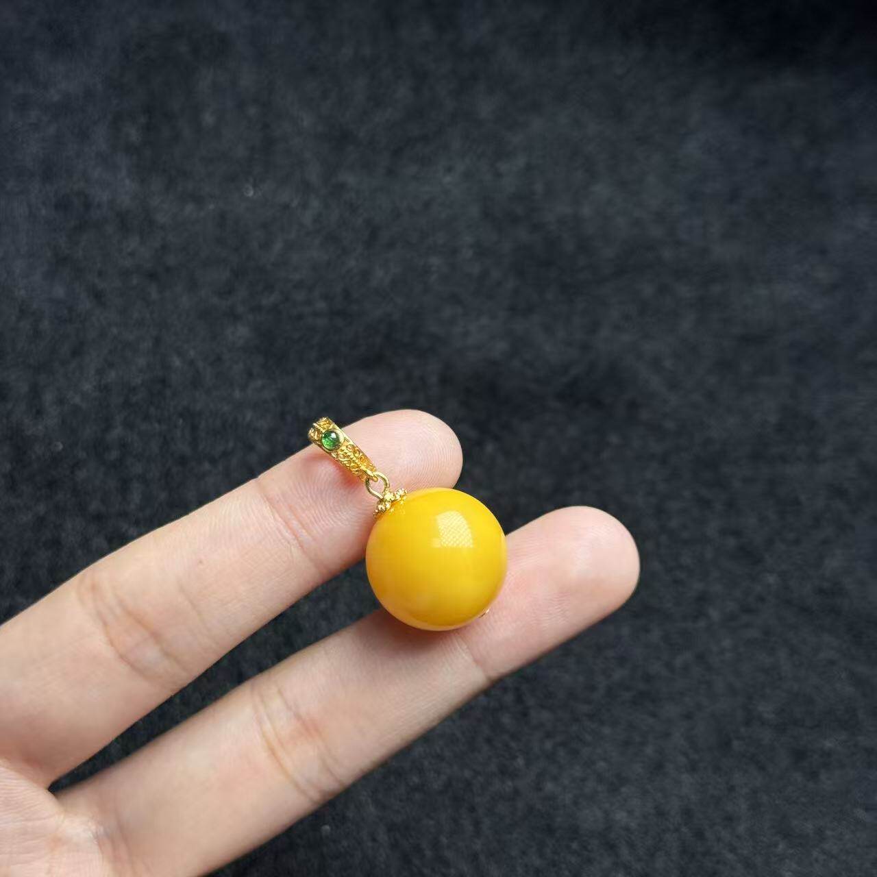 S925蜜蜡吊坠-约28*16mm-多样性发货-F展-A4214