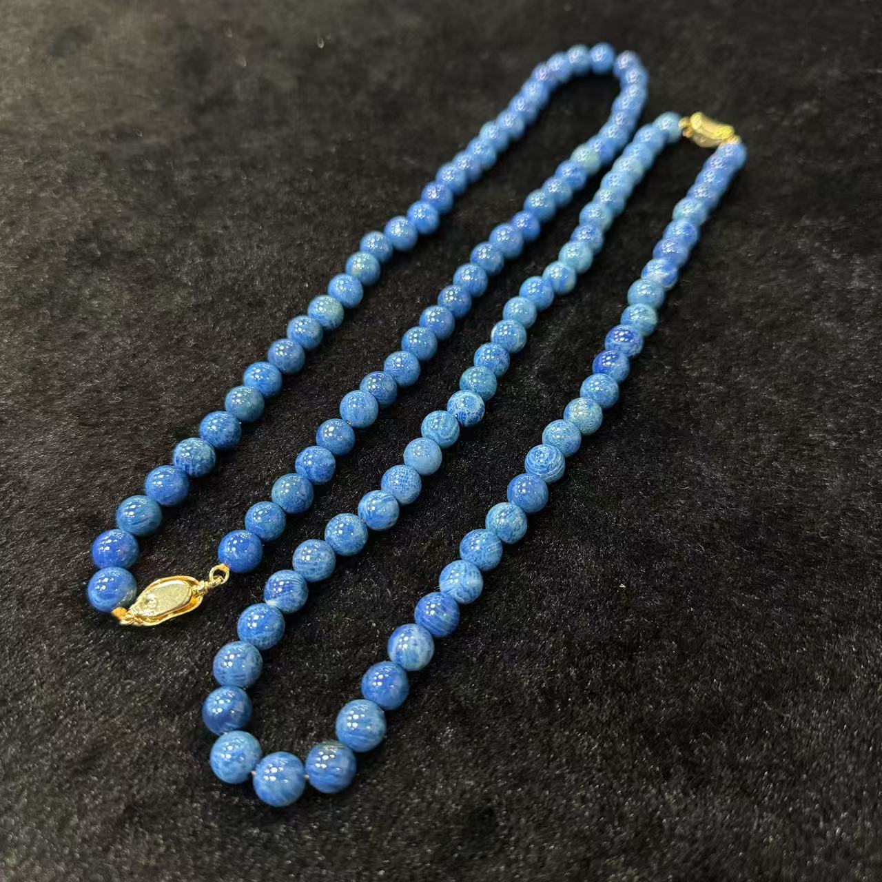 硅化玉珊瑚玉项链-约8mm-多样性发货-T福-Y2166