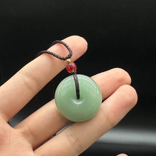 石英质玉东陵玉平安扣吊坠-约26×25×11mm-多样性发货-BD千