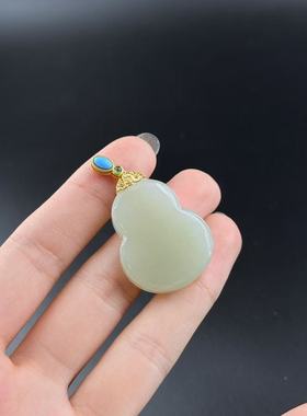 s925银和田玉吊坠-约25*5mm-多样性发货-YSP金-A5318