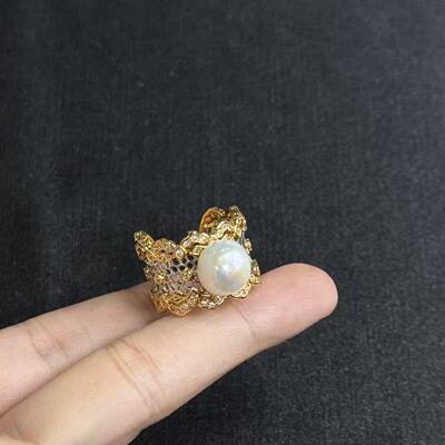 淡水珍珠戒指约10mm，多样性发货-ZG珍，B5160