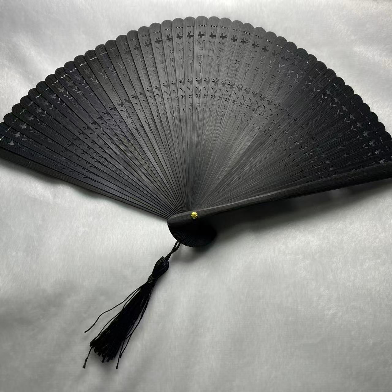 木质竹子扇黑-多样性发货-YX聚-Y585