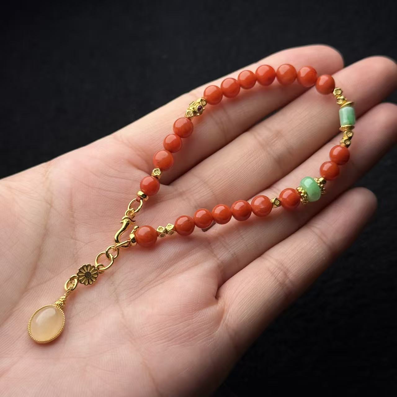 南红（玛瑙）南红diy手串-约6mm-多样性发货- H春-A1766