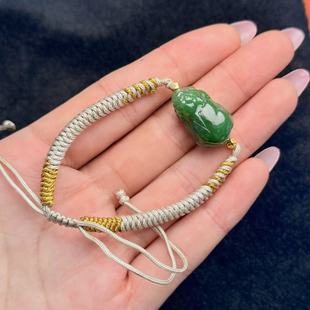 约22 芮彩 多样性发货 A4931 9mm 和田玉貔貅手绳