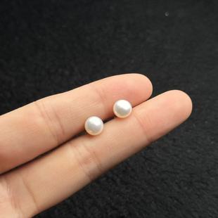 ZG珍 多样性发货 A2084 约7mm S925银淡水珍珠耳钉