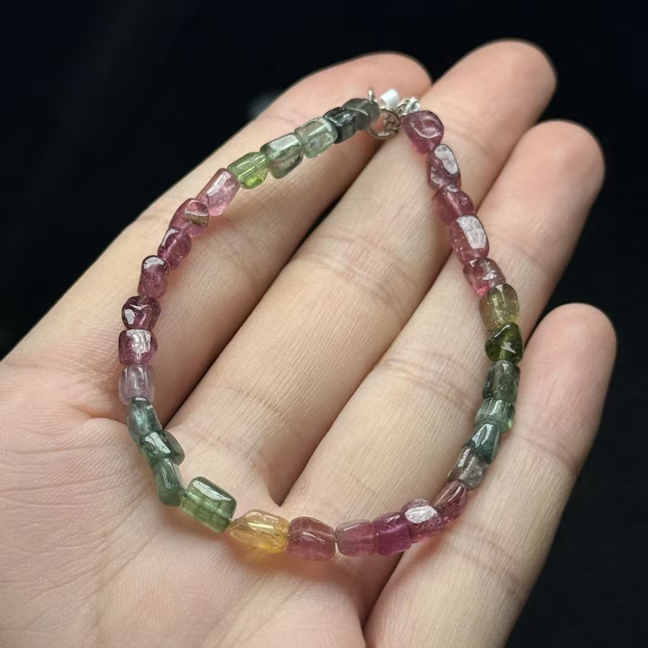 碧玺手链约3mm，多样性发货-自家YE-HLI006，B5366，K1