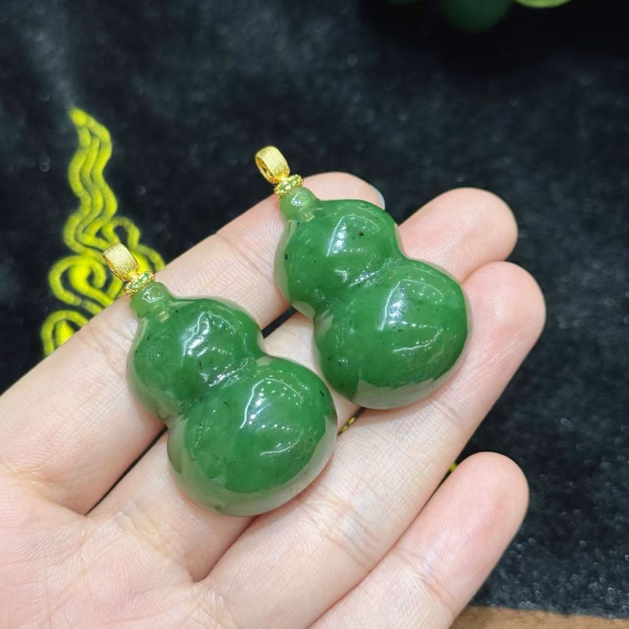 S925 和田玉葫芦吊坠，23*12*41mm ，多样性发货-Y欣，A221