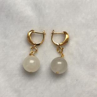 YSP金 多样性发货 Y726 约11mm S925银和田玉耳钩