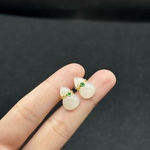 YSP金 s925银和田玉耳钉 多样性发货 9mm B731 约14
