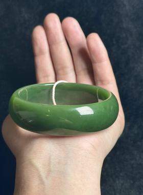 和田玉碧玉宽手镯-多样性发货-H泰-B6273