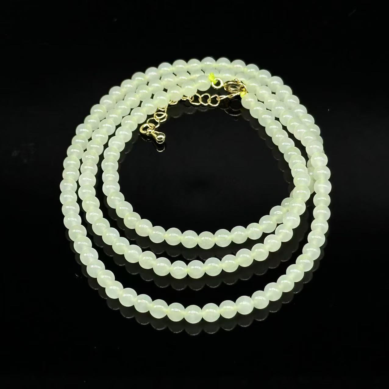 和田玉项链-约4mm-多样性发货-FZ红-Y2962