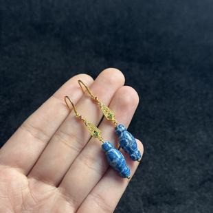 T福 硅化玉s925银珊瑚玉耳钩 多样性发货 8mm A4420 约20