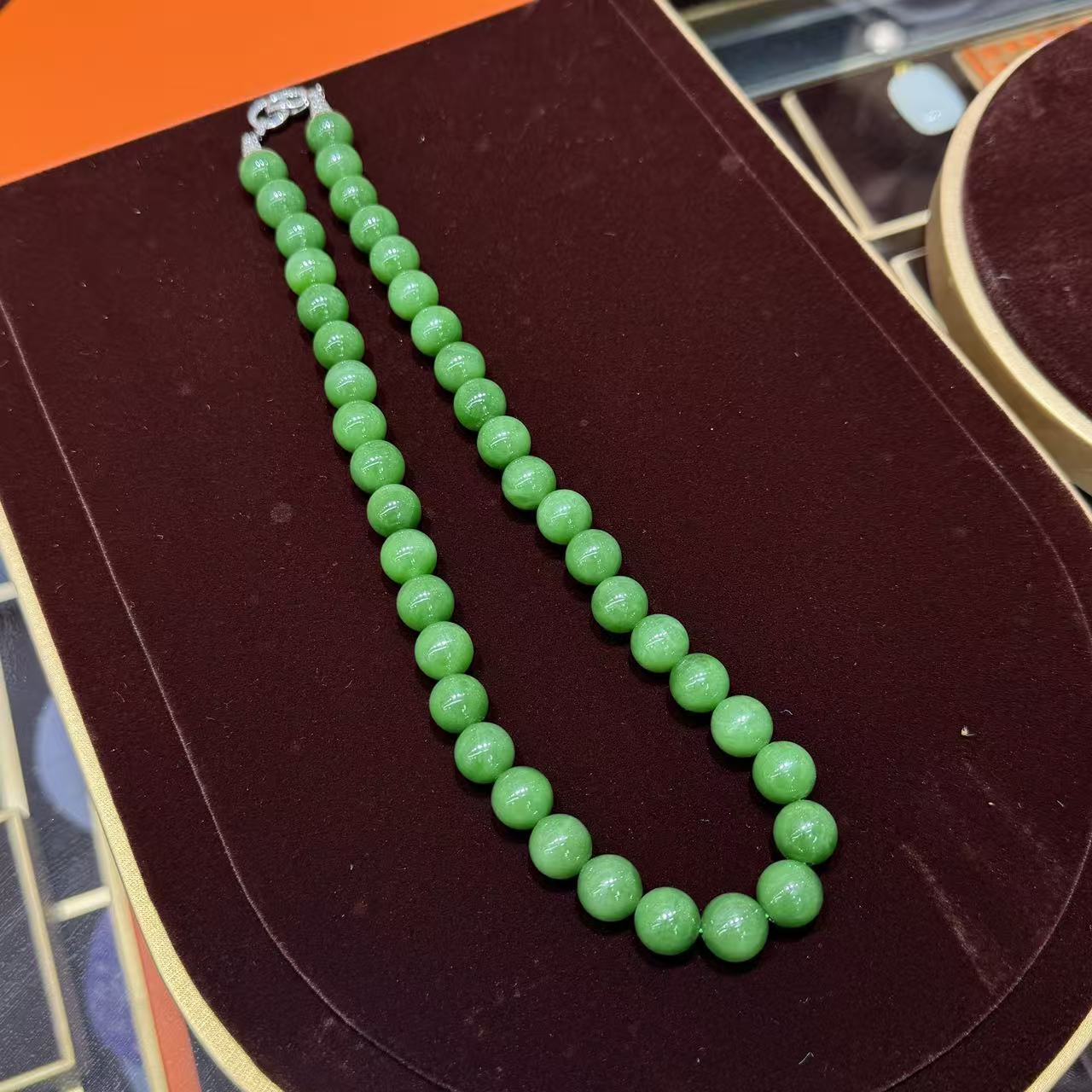 和田玉碧玉项链-约12mm-多样性发货-DY一-A285